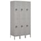 Salsbury Industries Wardrobe Locker, 45" W, 18" D, 78" H, (3) Wide, (6) Openings, Gray 52368GY-U - alternate 1